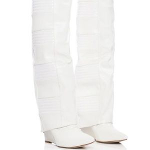trendy fold over boot new with tags! Wedge&pointy toe. Not stark white off-white